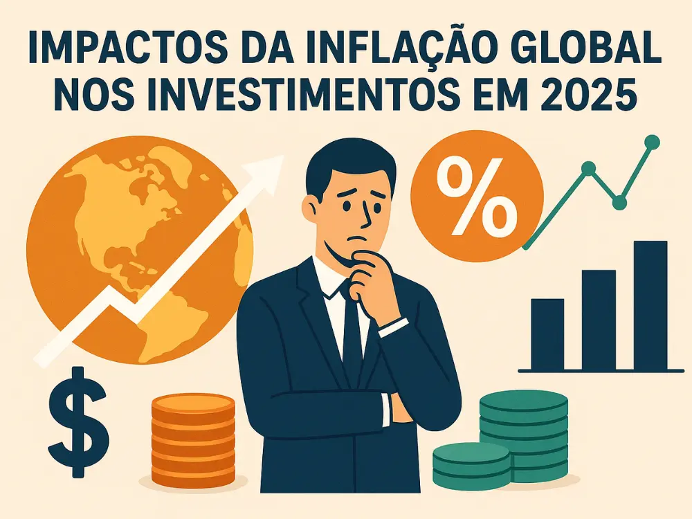 Gráfico mostrando a relação entre inflação global e investimentos em 2025.